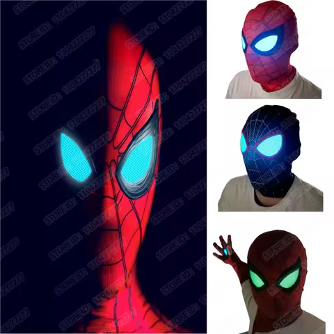 Luminescence Spiderman Mask Superhero Miles Morales Spiderman Adult Kid Cosplay Masks Spider Helmet 