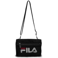 FILA 黑色網袋隨身小包斜背包側背包