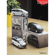 Messdi Railfa 1/64 Lexus LM500h Business Vehicle Car Model Boy Toy Collection Ornaments 2OO9