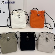 QUENNA Nylon Canvas Soft Mini Crossbody Bag Multifunctional Square Shoulder Bag Lightweight Simple P