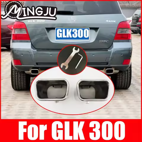 Fit For Benz GLK300 GLK350 2009 2010 2011 Accessories Muffler Tailpipe Pair Chrome Exhaust Tail End 