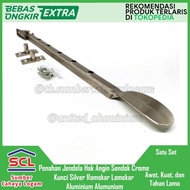 premium Engsel kunci jendela aluminium kayu 1 set alumunium lock