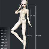 BIJIDI Lolo Body 4 Points Body Female bjd Figure Female Doll High-Value Makeup Doll Head Wig mjd Dol