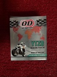 แบตเตอรี่ OD YTZ8 (12v 8A) GEL BATTERY Super MF MADE IN THAILAND แบตเตอรี่มาตรฐานญี่ปุ่น สายพันธุ์ไท