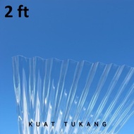 ATAP CERAH LUTSINAR 1mm ± / CORRUGATED POLYCARBONATE TRANSPARENT ROOF SHEET