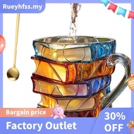 Excellent 3d Painted Book Coffee Mug 11oz Glass Coffee Cupshaped Cup for Book Lovers, , Librarians &