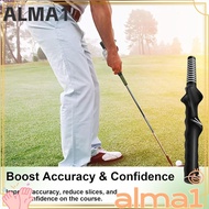 ALMA Golf Swing Training Grip, Right-Handed Left-Handed Golf Club Grip,  Black Universal Golf Grip C