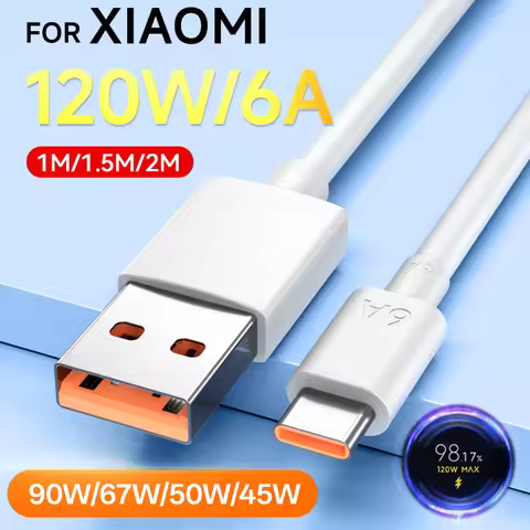 120W 90W 67W 6A USB Type C Original Cable Fast Turbo Charge Kable For Xiaomi Mi 17 15T 14 14T 13 12 
