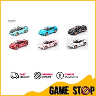 Miniauto 1:24 Porsche 911 Turbo S (2022) Diecast Alloy Car Sound, LED Light Pull Back Black/Blue/Cya