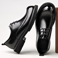 Casual Leather Shoes Men's Top Layer Cowhide Derby Shoes Nepa Pattern