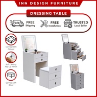 INNDESIGN EIRENE DRESSING TABLE WITH STOOL/ DRESSING TABLE WITH LED LIGHT
