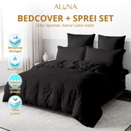 Bed Cover Set BlackPOLOS - Full Size 90x200 - 200x200 - BedcoverAluna Bedsheet