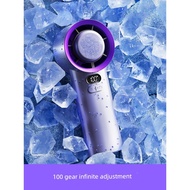 standing fan stand fan M57 small fan refrigeration ice compress handheld long student desktop portab