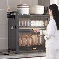 Rack Tableware Cupboard Dish Storage Countertop Multi-Layer Drain Storage Kitchen Cupboard FYMV