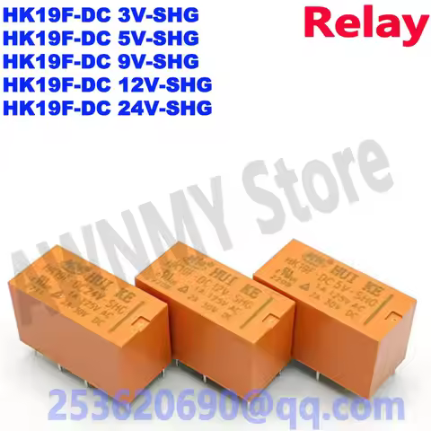 5PCS/Lot Signal Relay HK19F -DC 3V 5V 6V 9V 12V 24V-SHG HK19F-DC12V-SHG HK19F-DC24V-SHG 8PIN 2A 2 Op