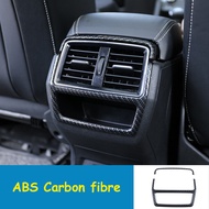 LUW Fit For Skoda Kodiaq 2017 2018 ABS Carbon fibre Car Back Rear Air Condition outlet Vent frame Cover Trim car styling accessories O05