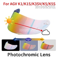 Photochromic visor lens For AGV K1 K3SV K5 K1S K5S GT4 Compact ST Helmet Mask Shield Accessories Ful