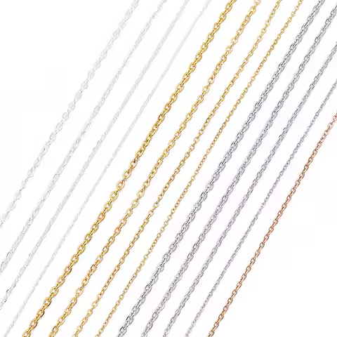 2 Meters Stainless Steel Gold Rose Gold Steel Tone 1 1.5 2 2.5mm Flat Cabe Link Bulk Chain Fit DIY J