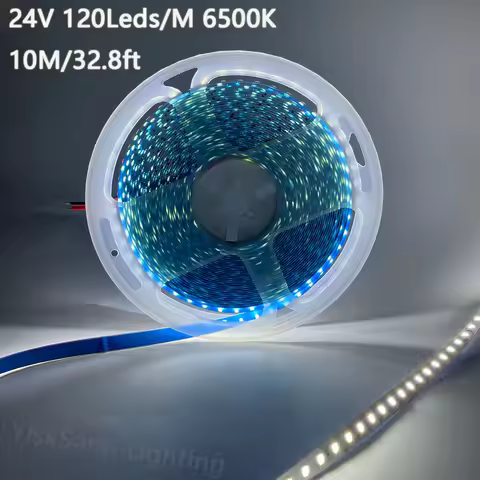 10M/32.8Ft 24V 1200 Led Beads Led Strip Light 8mm Wide, Cuttable Flexible Led Strip for Living Room,