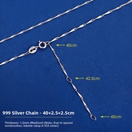 Simple 999 Sterling Silver Necklace