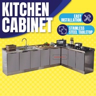 Stainless Steel Kitchen Cabinet Sets kichen Sink Base Simple Cabinet Stove Storage Cupboard Kabinet 