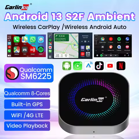 S2F CarlinKit 3 In 1 Android Auto Wireless Android 13 CarPlay Smart Box Qualcomm SM6225 8-Core For N