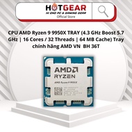 AMD Ryzen 9 9950X TRAY CPU (4.3 GHz Boost 5.7 GHz | 16 Cores / 32 Threads | 64 MB Cache) Genuine Tra