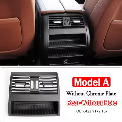 Rear Fresh Air Conditioning Vent Outlet Chrome Plain Black Grille Panel For BMW 5 Series F10 F11 F18