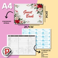 WEDDING GUEST BOOK CONTAINS 2 COLORS AESTHETIC WEDDING PARTY GUEST BOOK