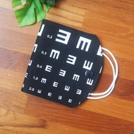 口罩暫存套/口罩收納套=視力檢查表=黑(共3色)