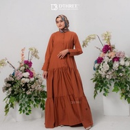 ready Dthree - Gamis Athaya Series ( Caramel ) Dress Muslim / Gamis