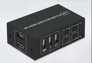 ［實體商店］4-Port KVM, up to 4K/60Hz, 一套鍵盤控制四台主機，多電腦控制器，電腦切換器，電腦分配器
