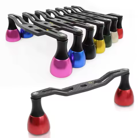 EKfan 130MM Carbon Fiber Fishing Handle Alloy Knobs 7X4MM/8X5MM Holes For Dawa/Shmano Baitccast Wate