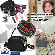SKM Women's Plain Nylon Sling Bag Beg Wanita Perempuan Murah CS327