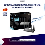 TP-LINK ARCHER BE400 BE6500 DUAL-BAND WIFI 7 ROUTER