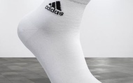 【adidas P1高機能短筒運動襪6入組(白底/黑logo)】品質卓越 台灣製造