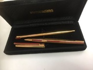 Waterman Directeur General Gold Plated Red Lacquer Fountain Pen and Ballpoint Pen 總經理鍍金紅漆墨水筆原子筆