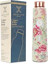 Pure Copper Water Bottle Experience the Benefits of MERCAPE® Pure Copper Water Bottle - Joint Less, Leak Proof (900ml) (Classic 6)