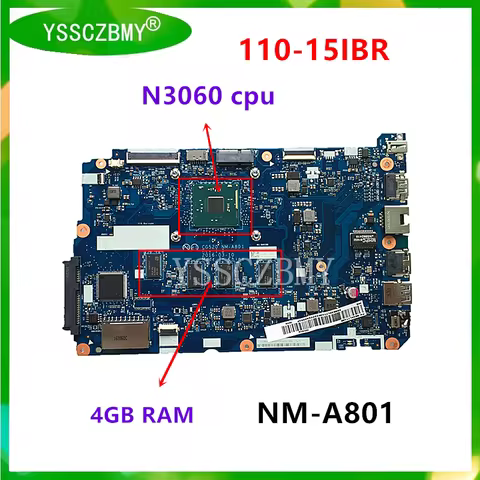 CG520 NM-A801 / NM-A804 MainBoard FOR Lenovo 110-15IBR Laptop Motherboard 5B20L77440 / 5B20L77438 wi