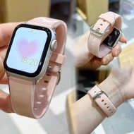 【พร้อมส่ง】สาย applewatch series 7 45mm 4 3 5 6  se  สายนาฬิกา smart watch สายนิ่ม ปรับง่าย สาย 38/40/44/41/42/45/49มม.