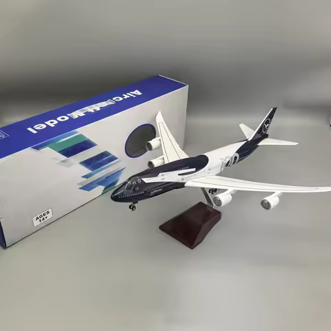 1/160 Scale model planes Lufthansa 747-8 747 Plastic model 47CM miniature airplane with Light &Wheel