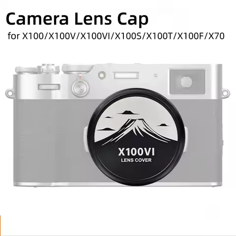Cute Aluminum Alloy Lens Cap EVA Soft Lining Lens Protector Cover for Fuji X100 X100V X100VI X100S X