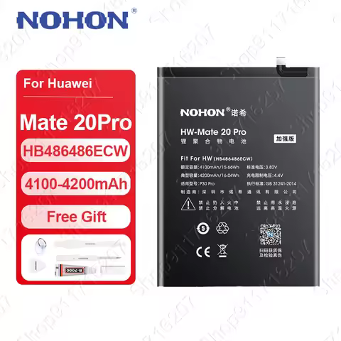 NOHON 4200mAh HB486486ECW Battery For Huawei Mate 20 Pro 30 30 Pro 20x 10 9 8 7 P30 Pro Phone Batter