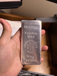 賀利氏99.99% 1kg 銀條