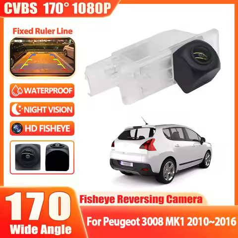 170° HD 1080P Car Rear View Vehicle Camera For Peugeot 3008 MK1 2010~2012 2013 2014 2015 2016 Revers