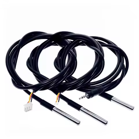 DS18b20 Stainless Steel Waterproof 1/2/3m Thread Temperature Probe Temperature Sensor 18B20 Cable Fo