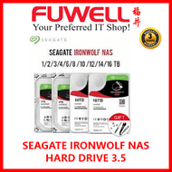 FUWELL- SEAGATE Ironwolf NAS Hard Drive 3.5 for Network Attached Storage - 16TB / 12TB / 10TB / 8TB / 6TB / 4TB / 2TB. SEAGATE Singapore Warranty 3 years .