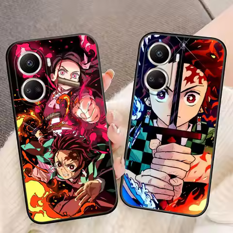 D-Demon S-Slayer Kimetsu No Yaiba Case For HUAWEI NOVA Y70 3I 7I 8I 9SE P30 Y9 HONOR 8X 9X 20 90 X6B