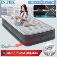 INTEX 67766 0.99M DURA-BEAM Deluxe Fiber-Tech Technology 33CM Extra Thick Inflatable Air Bed Mattres