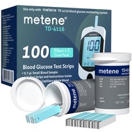 Metene TD-4116 Blood Glucose Test Strips, 100 Count Blood Sugar Test Strips for Diabetes, Use with m